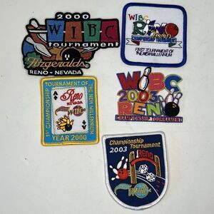 5 Rare Vintage Reno Nevada WIBC Championship Patches 2000 And 2003 Millennium